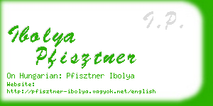 ibolya pfisztner business card